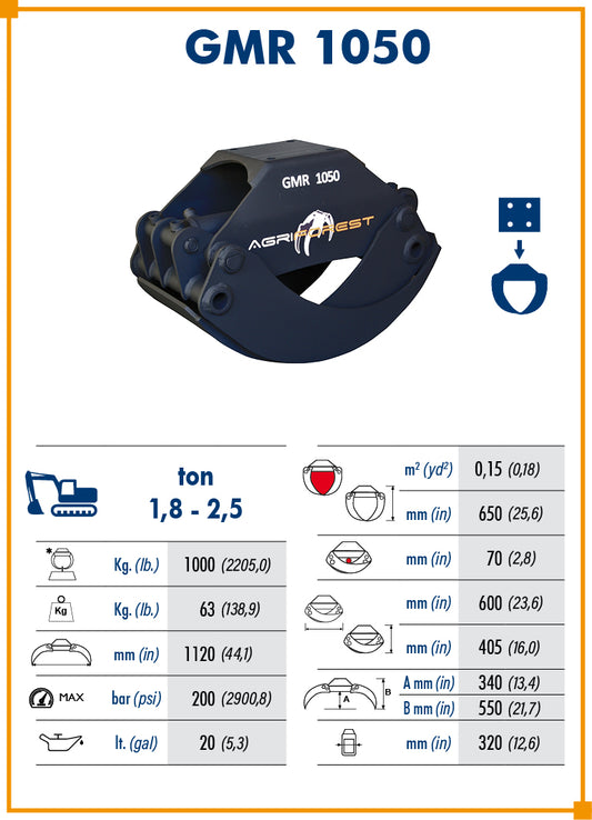 Pinza forestale GMR 1050