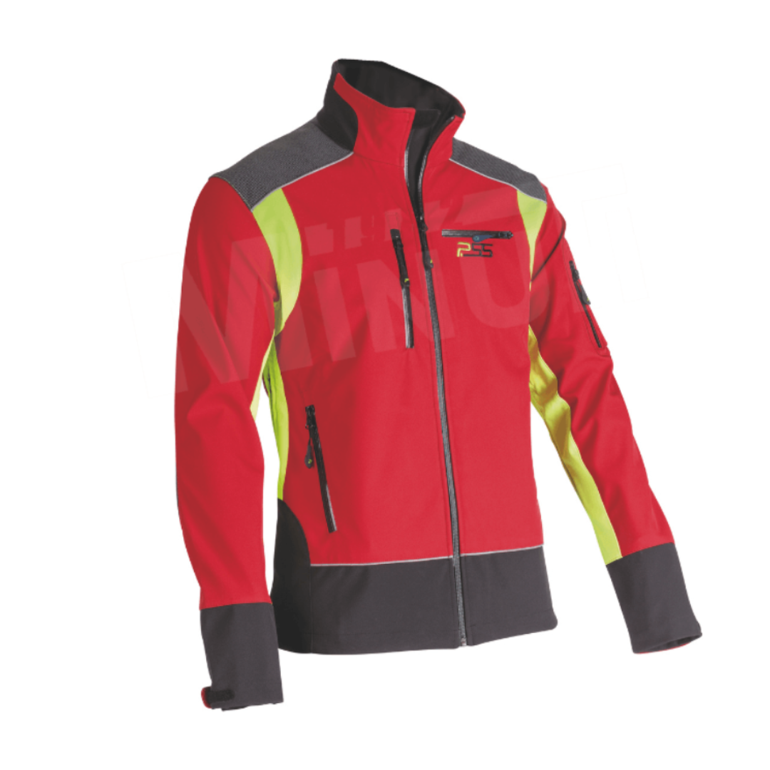 Giacca softshell impermeabile antivento pss rossa