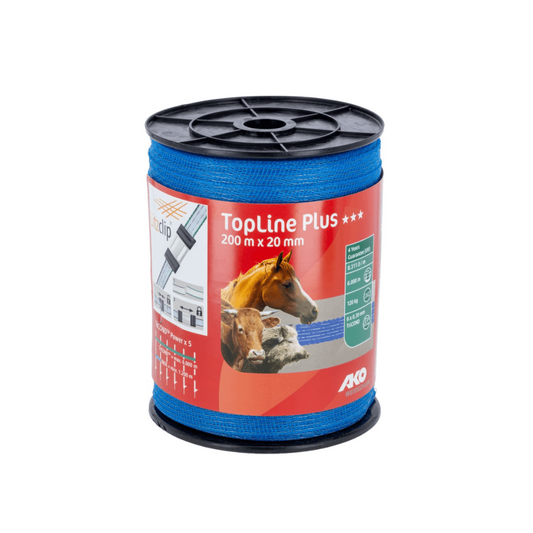 Fettuccia per recinti animali blu topline 20mm