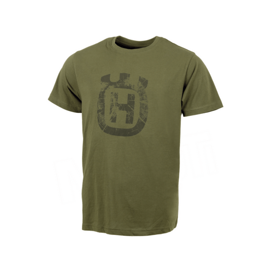 Husqvarna x-plorer t-shirt verde con logo petto